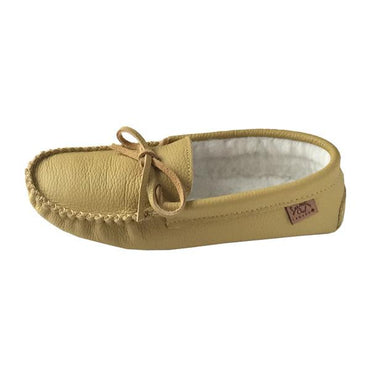 Men's Lined Leather Moccasin Slippers