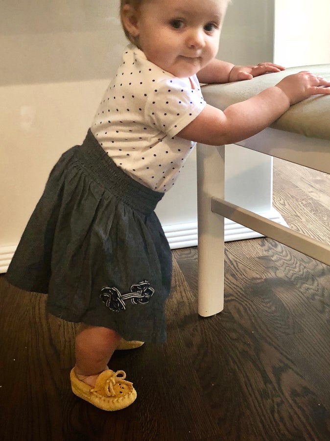Children's Beaded Suede Lined Moccasin Slippers