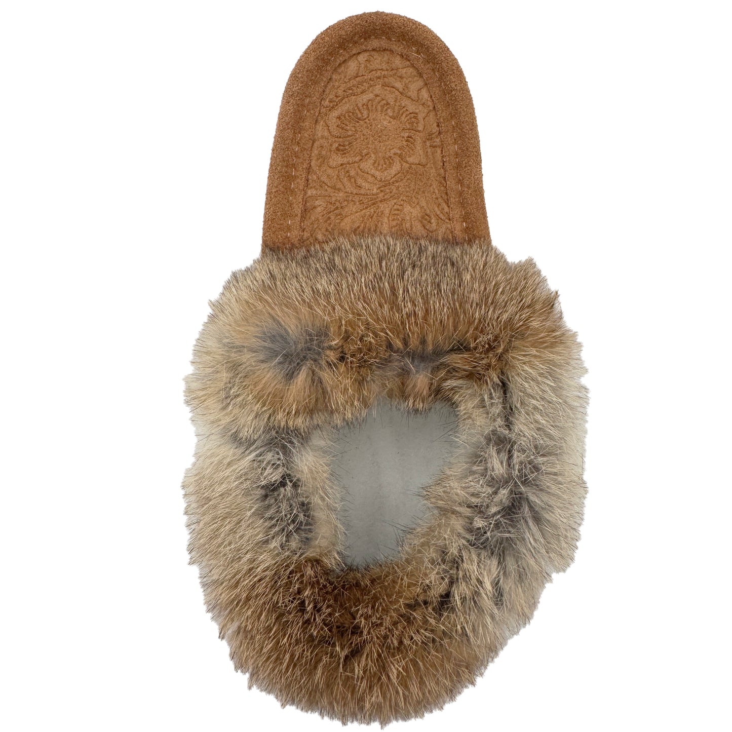 Women's Rabbit Fur Thunderbird Moccasin Slippers