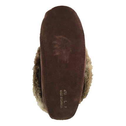 Women's Rabbit Fur Thunderbird Moccasin Slippers