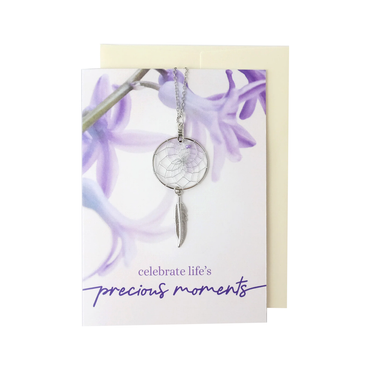 Greeting Card with Dreamcatcher Necklace
