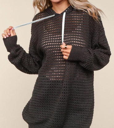 Women's Fishnet Pullover Hoodie