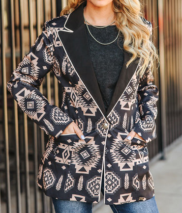 Women's Aztec Printed Blazer