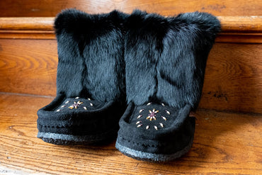 Women's Tsar Rabbit Fur Mukluk Moccasin Boots
