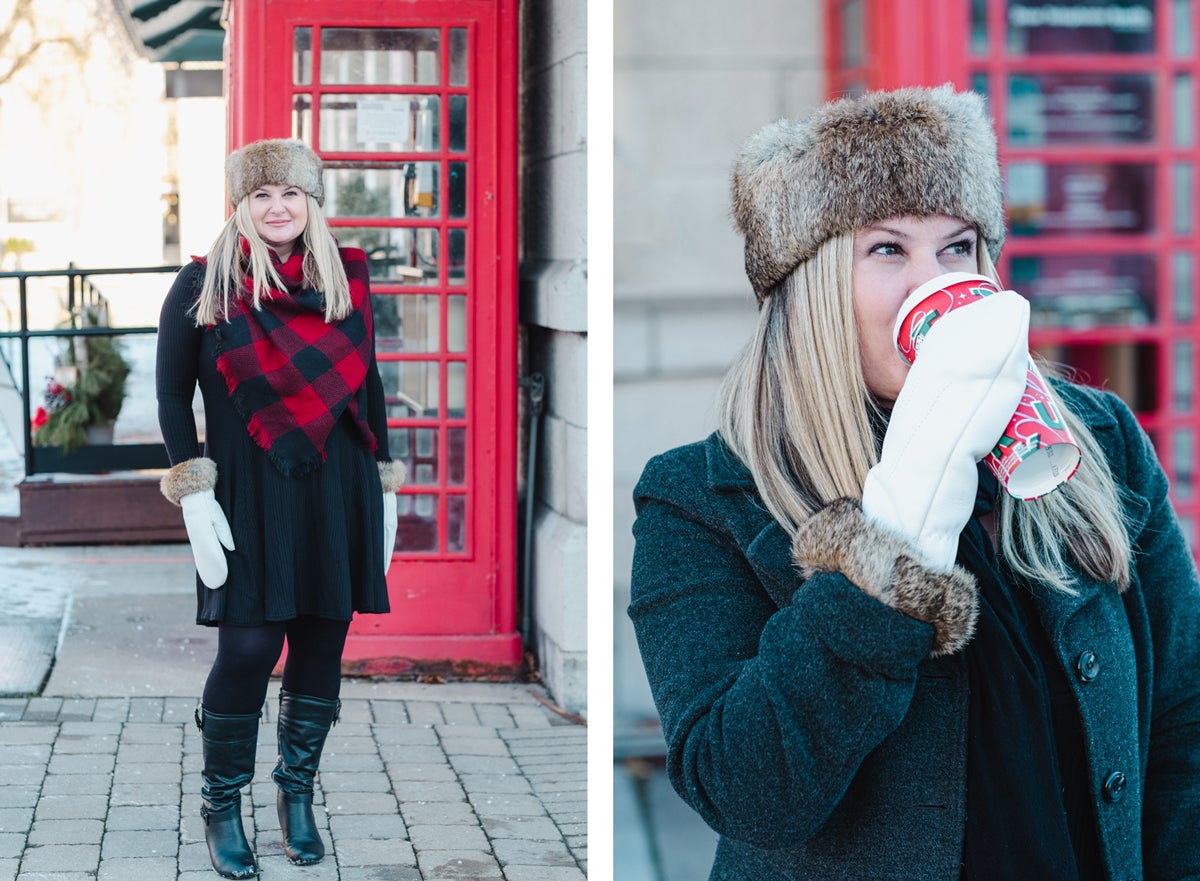 Women's White Leather Mittens (Final Clearance)