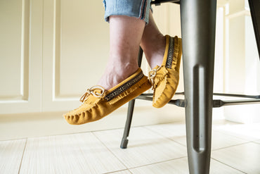 Women's Fringed Suede Moccasin Slippers