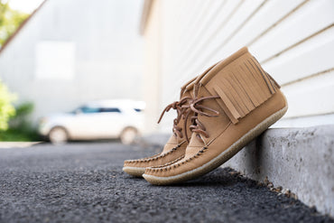 Men's Fringed Ankle Moccasin Boots