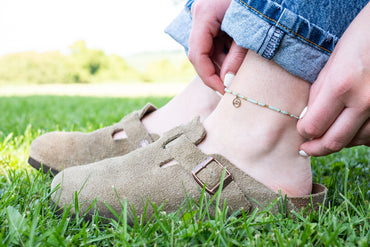 Beaded Anklet with Charm