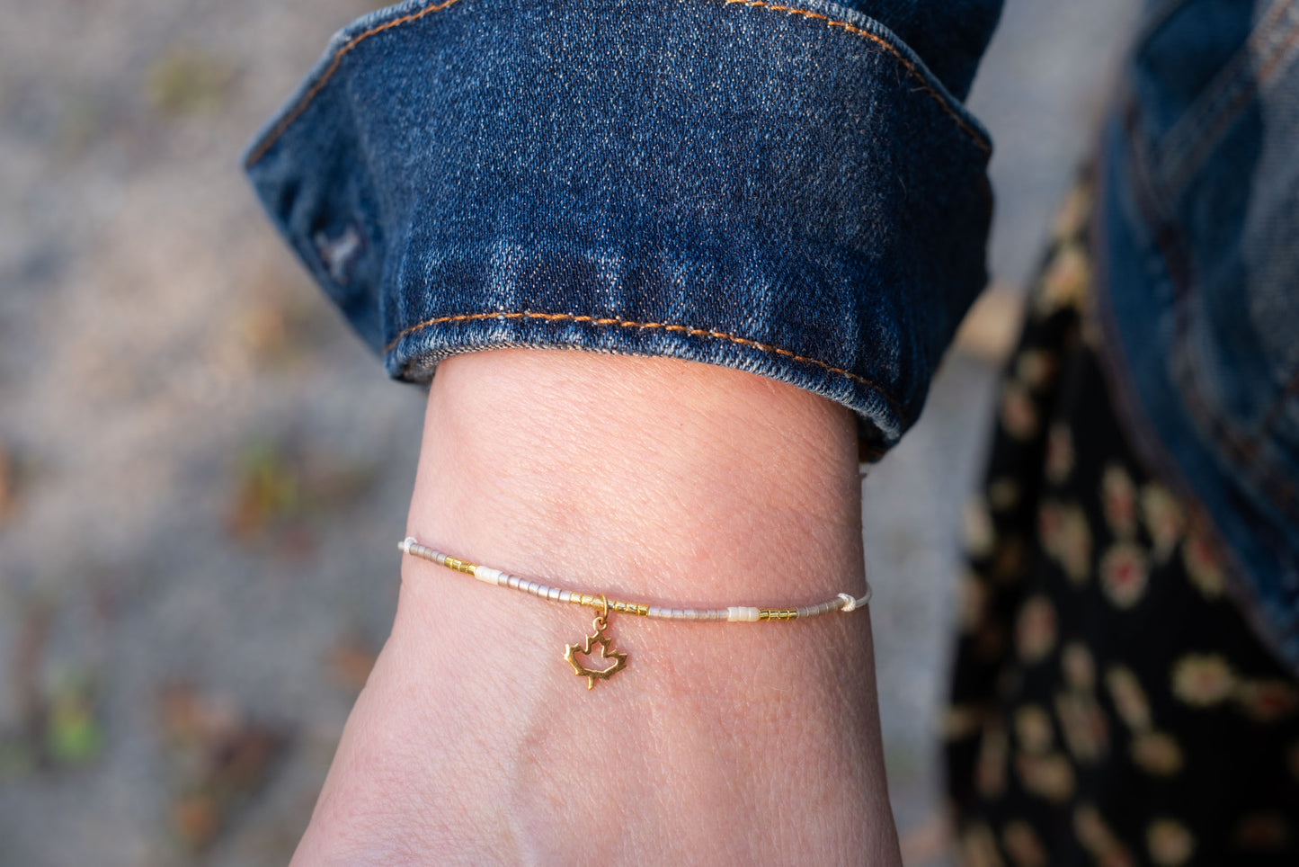 Beaded Bracelet with Charm
