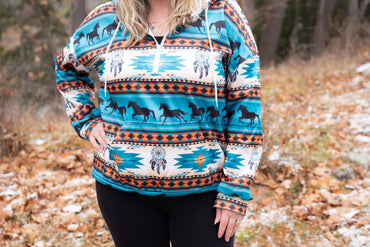 Women's Aztec Hoodie Sweatshirt