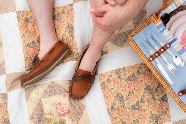 Men's Tartan Wool Lined Moccasin Shoes