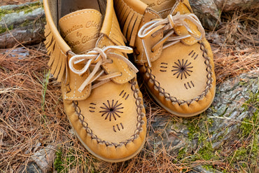 Women's Fringed Embroidered Moccasin Shoes