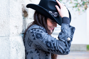Aztec Vegan Fabric Cowboy Hat