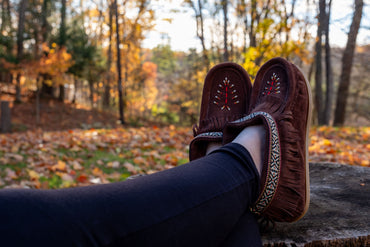 Women's Lined Fringed Ankle Moccasin Slippers with Sole