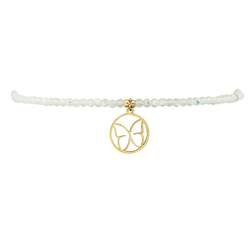 Beaded Anklet with Charm