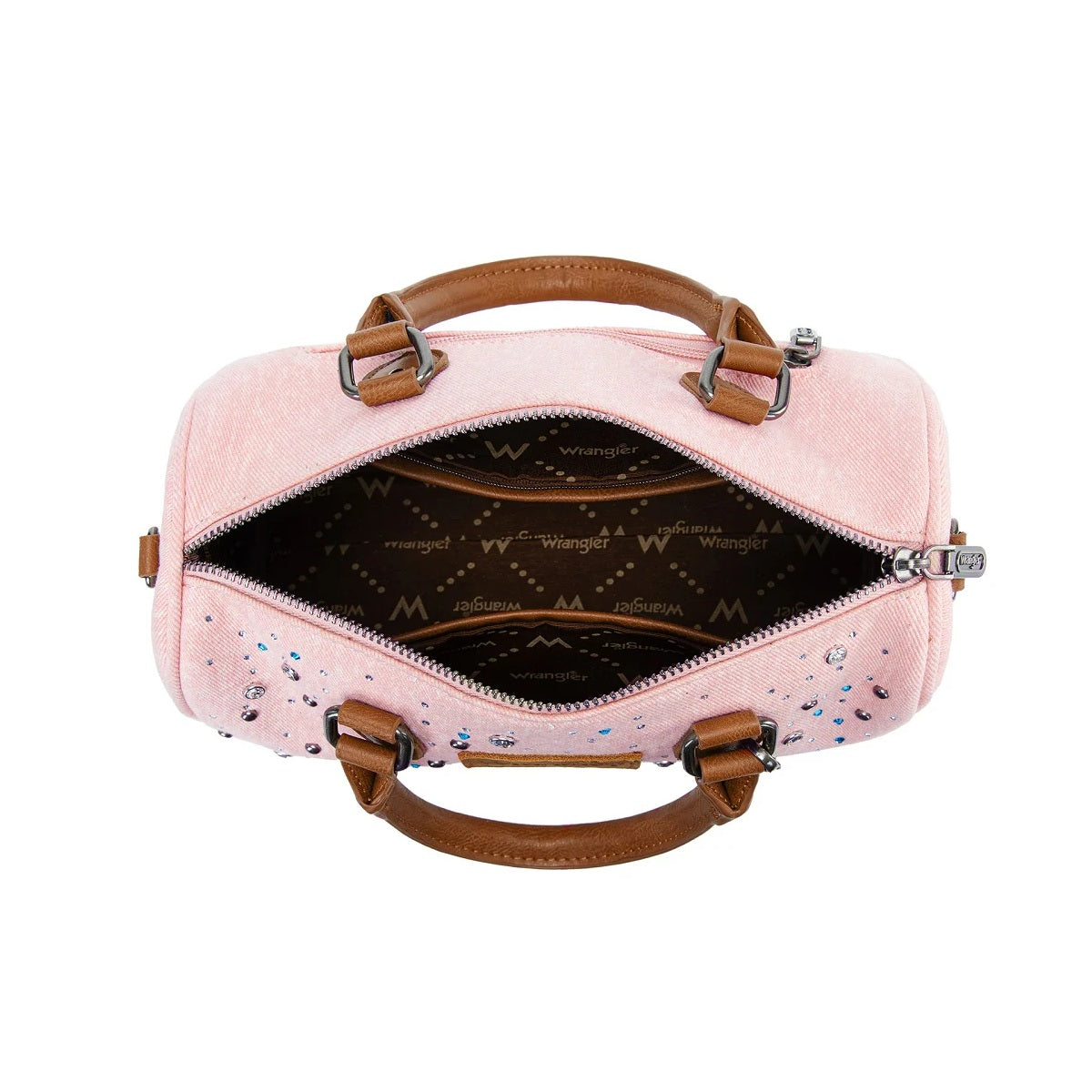 Wrangler Western Rhinestone Denim Boston Bag
