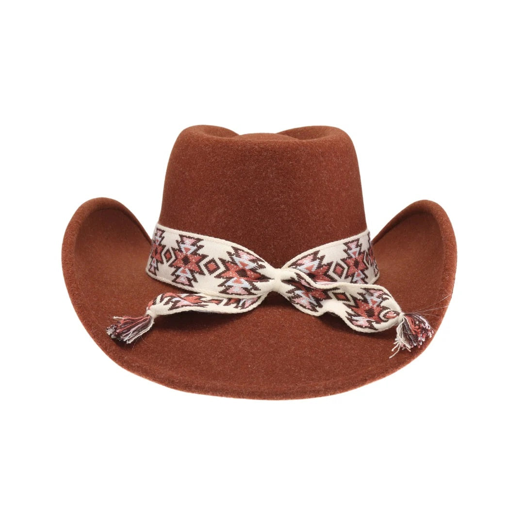 Aztec Vegan Fabric Cowboy Hat