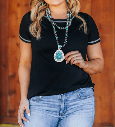 Women's Basic Almost Balck T-Shirt