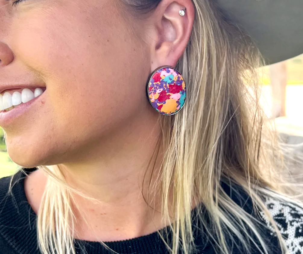 Sangria Stud Earrings (Clearance)