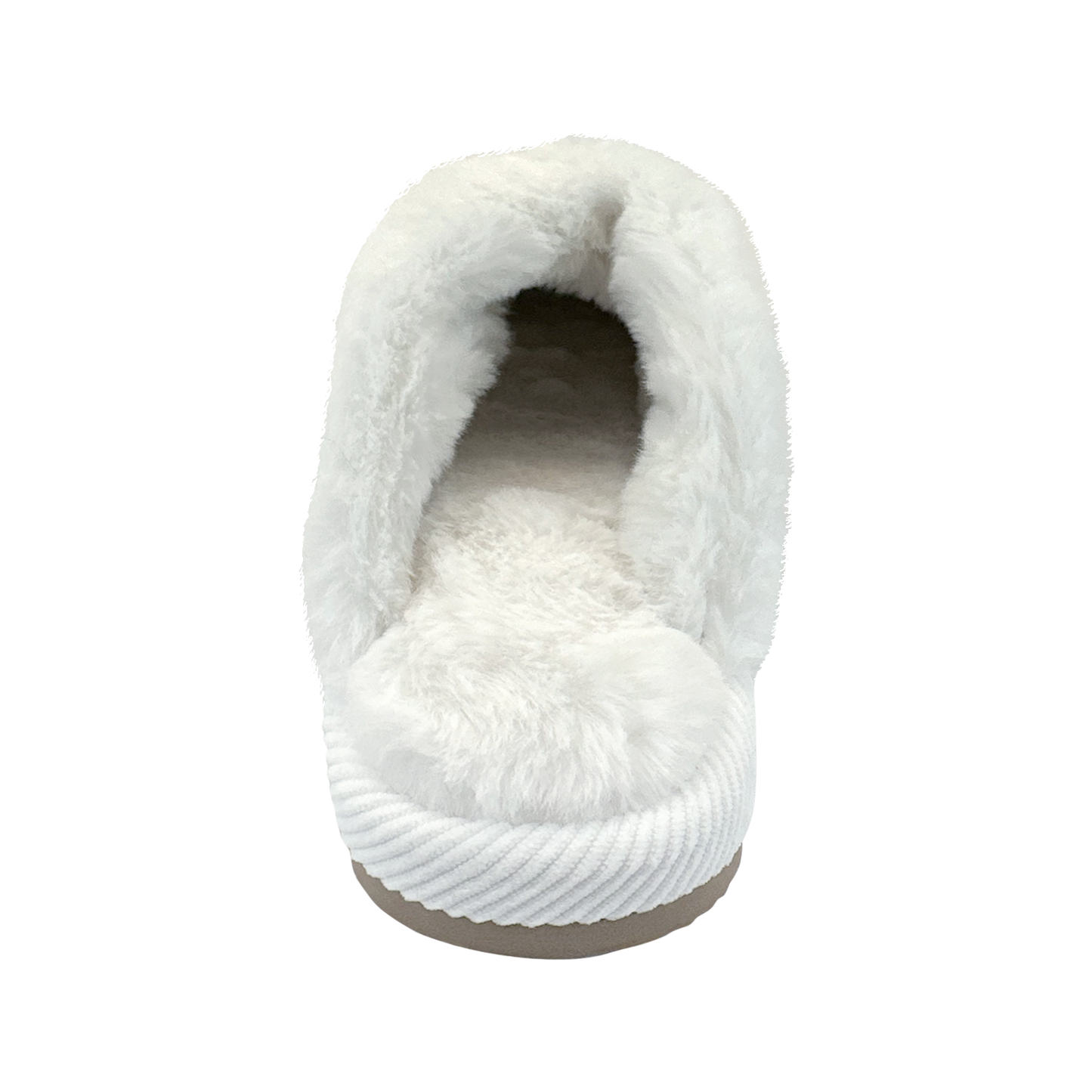 Women's Aztec Knitted Slip-On Slippers with Faux Fur Cuff (Clearance)