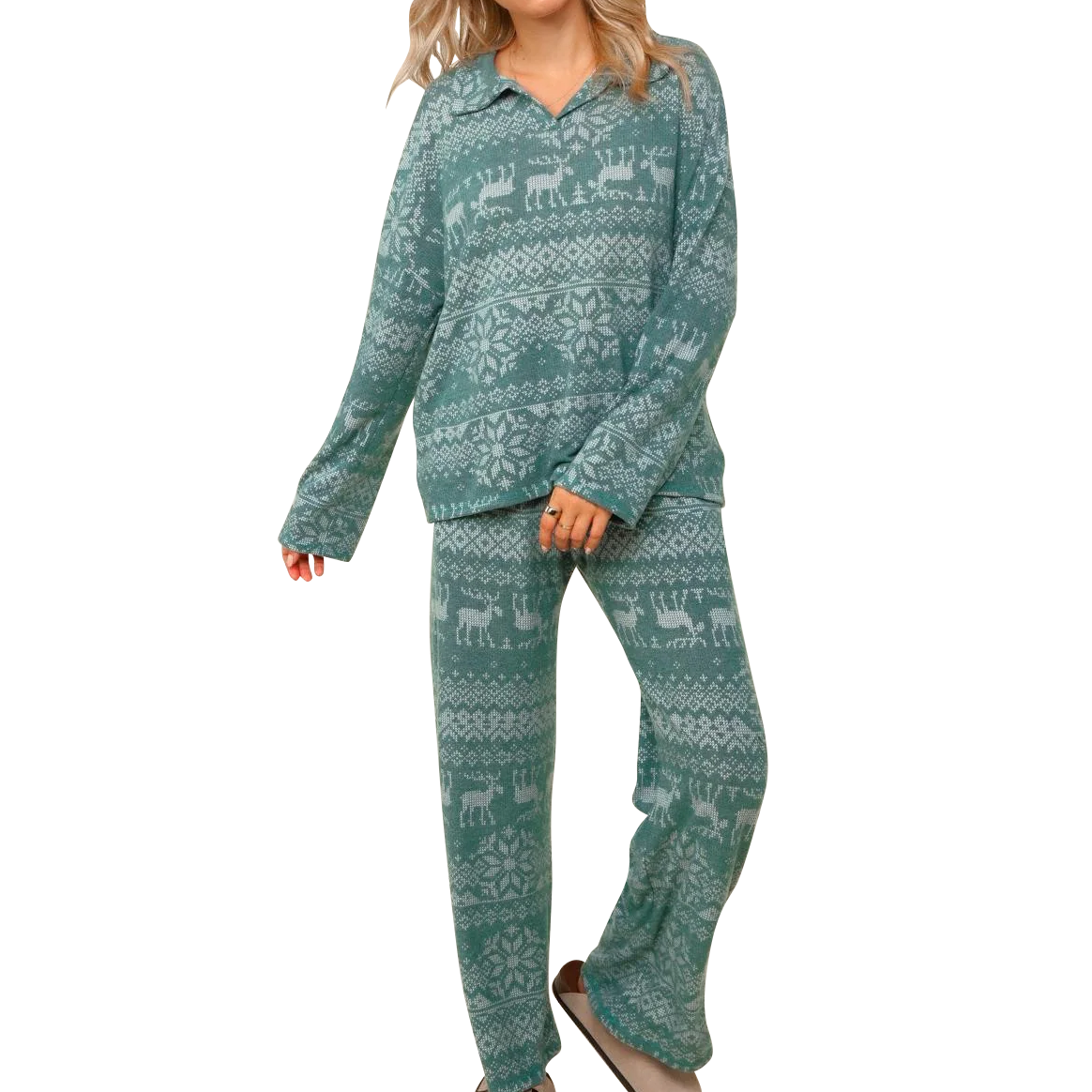 Women's Soft Knit Nordic Pajamas