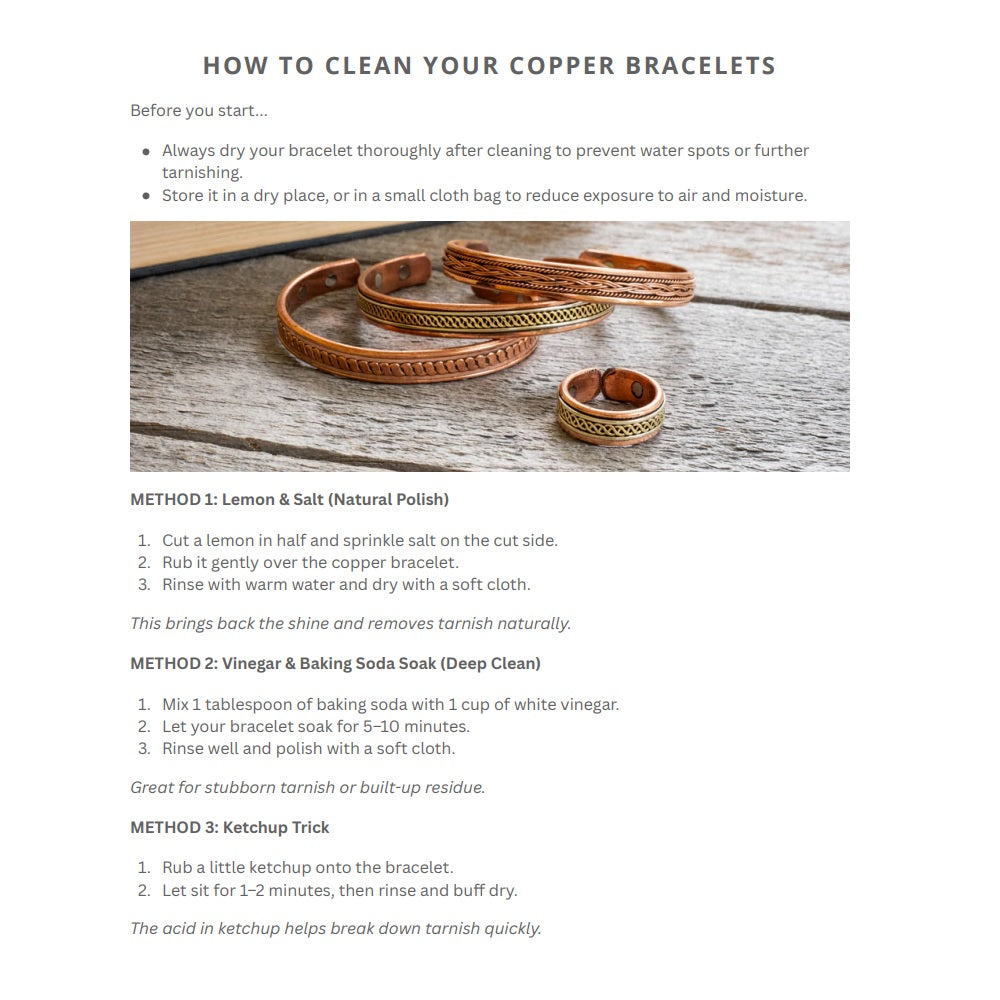 bare. copper. Magnetic Rings