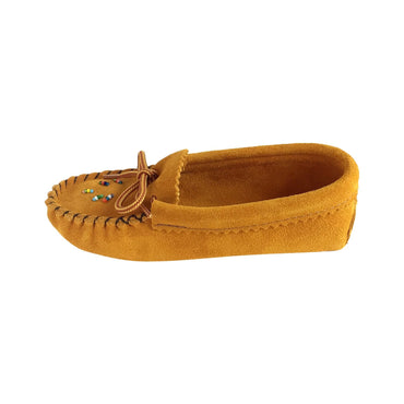 Children's Beaded Suede Moccasin Slippers