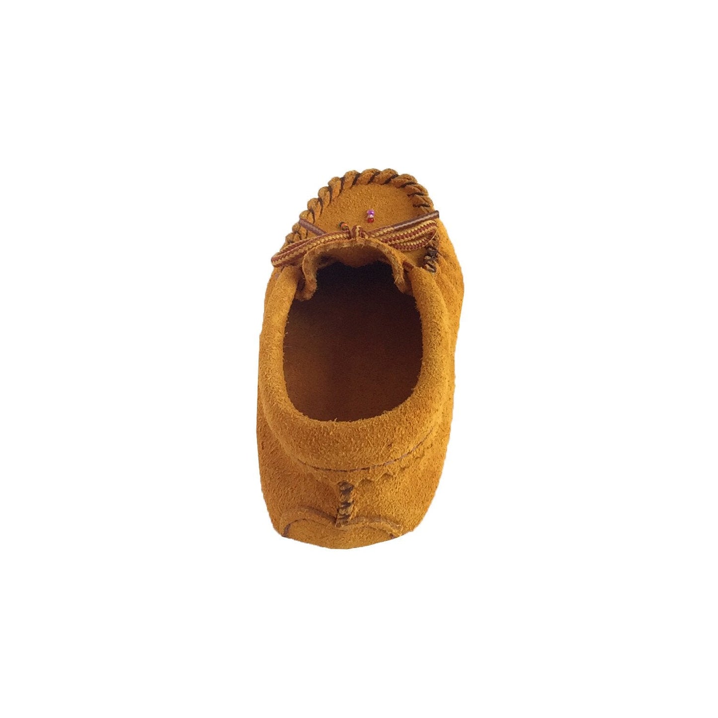 Children's Beaded Suede Moccasin Slippers