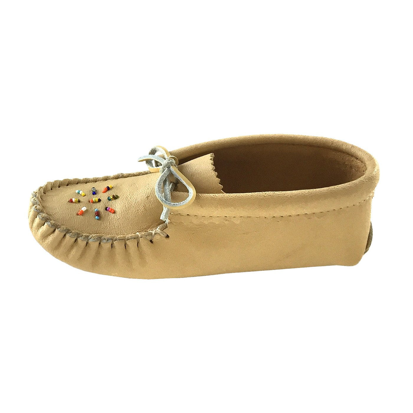 Children's Beaded Moose Hide Moccasin Slippers