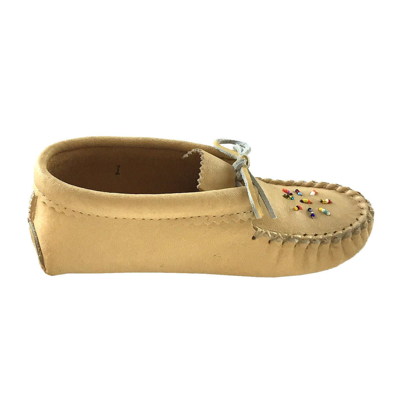 Children's Beaded Moose Hide Moccasin Slippers
