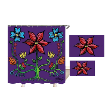 Shower Curtain & Mat Bathroom Set (Final Clearance)