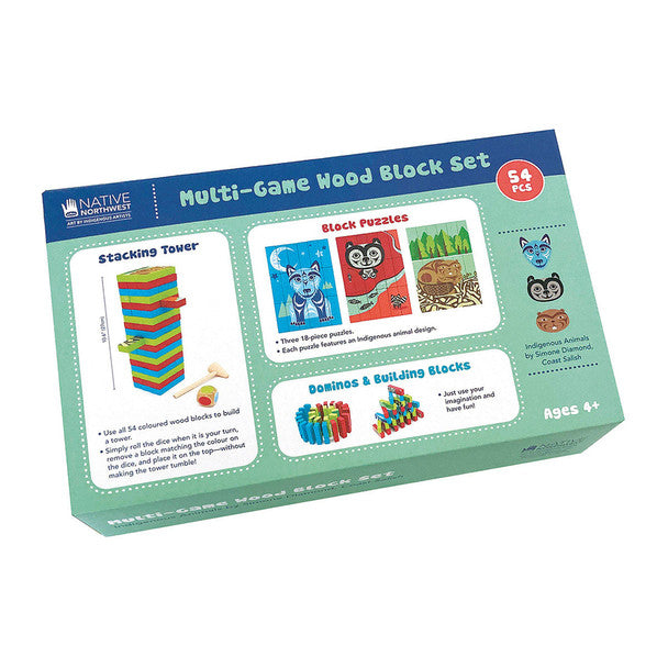 Indigenous Animals Multi-Game Wood Block Set