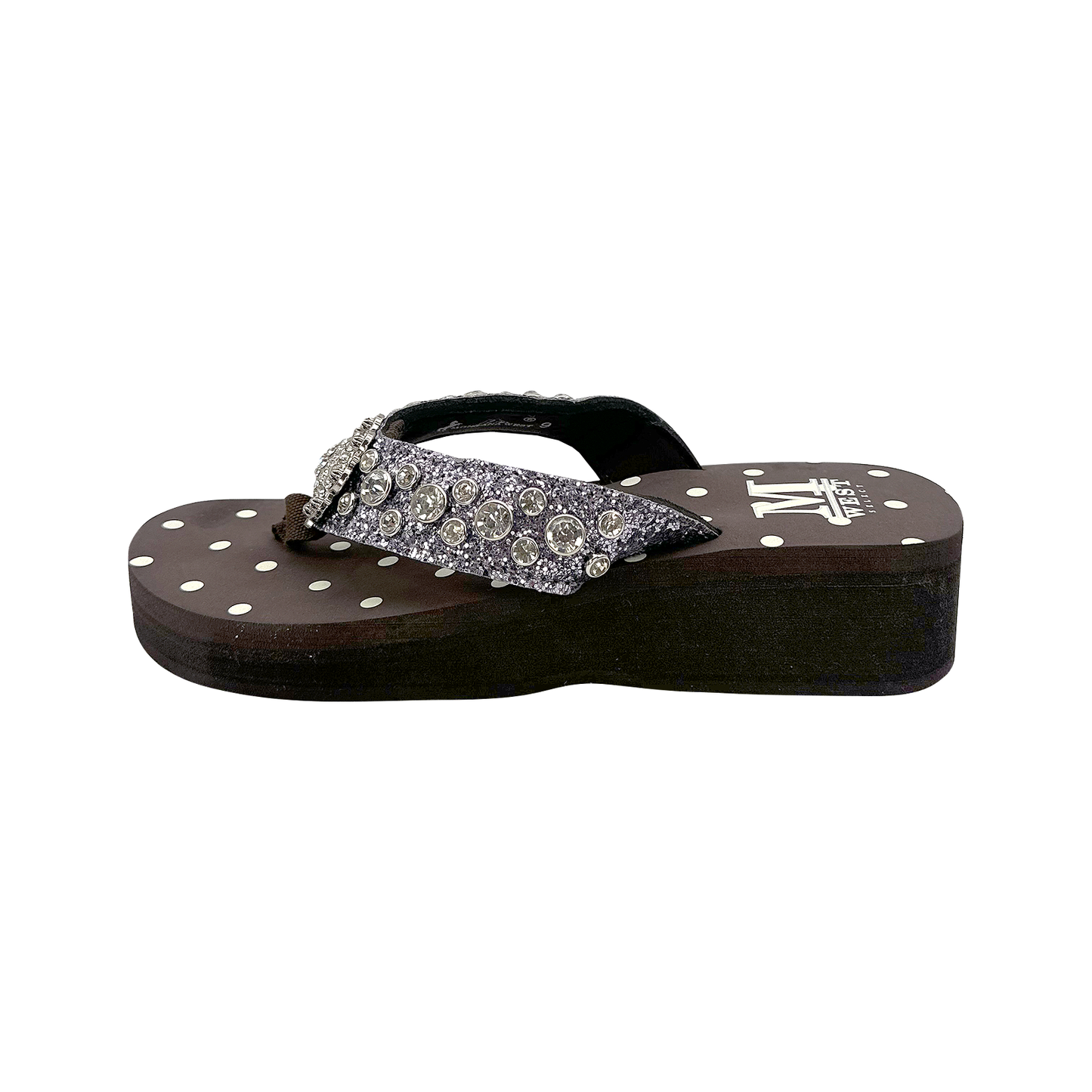Women's Embroidered Wedge Flip-Flops