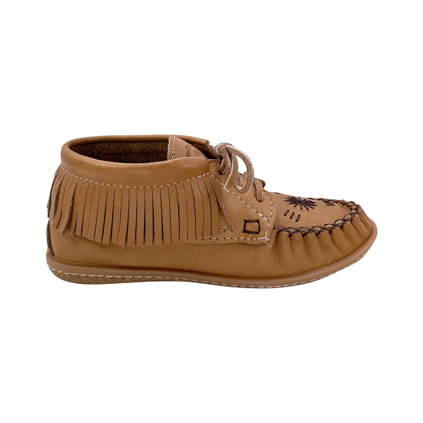 Women's Fringed Embroidered Moccasin Shoes