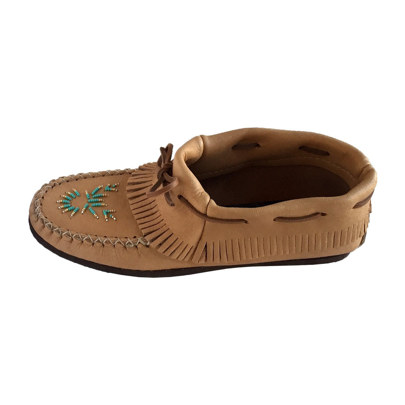 Women's Beaded Fringed Moccasin Shoes