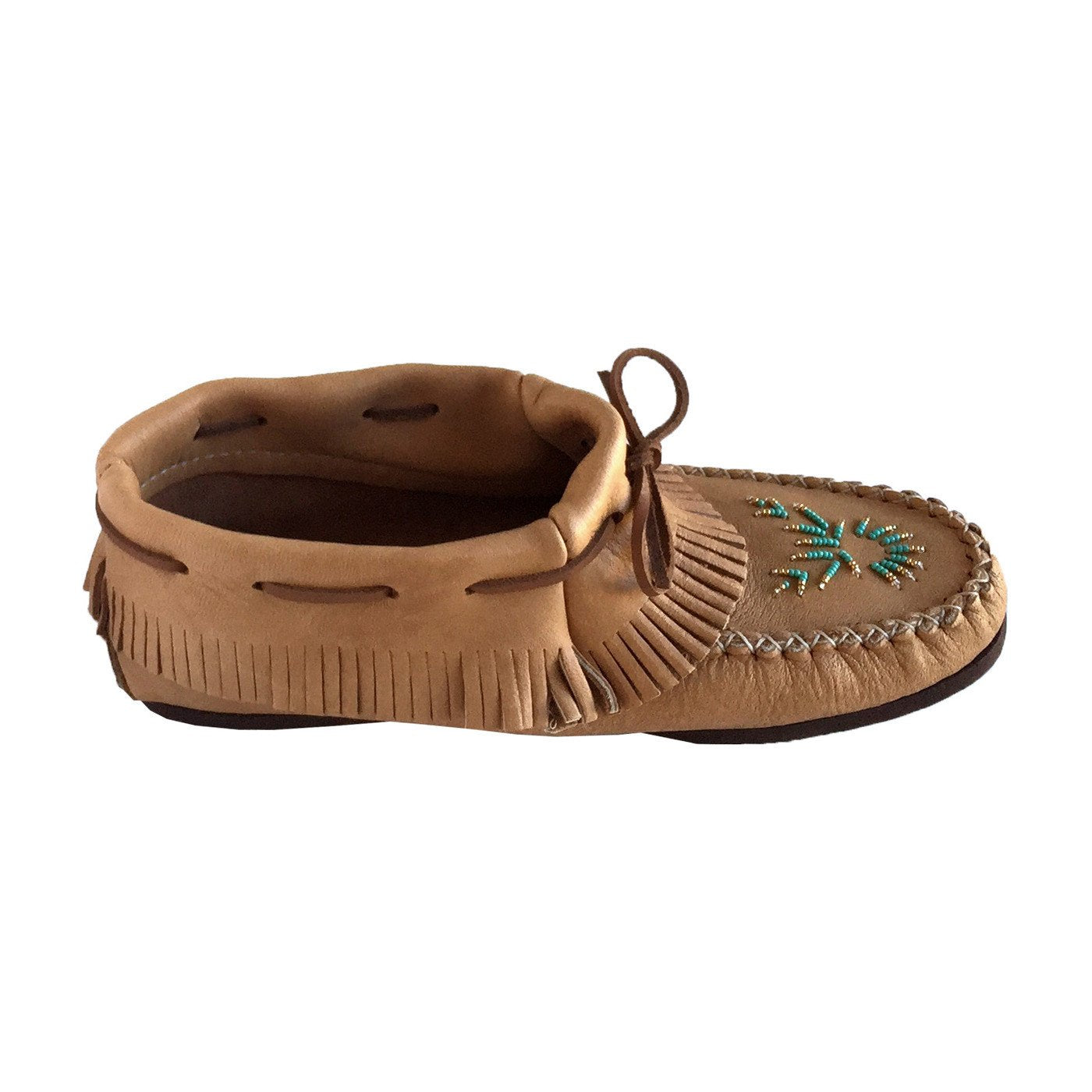 Women's Beaded Fringed Moccasin Shoes