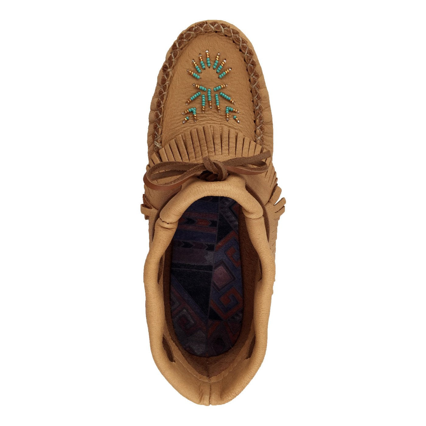 Women's Beaded Fringed Moccasin Shoes