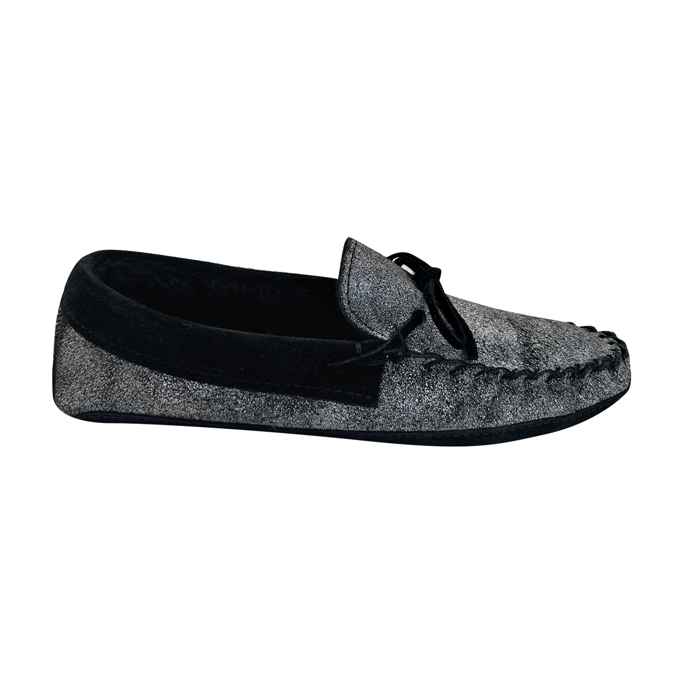 Women's Lined Shimmering Moccasin Slippers (Clearance)