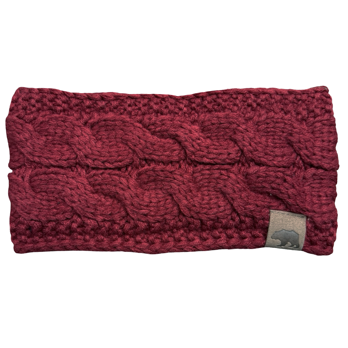 Brown Bear Knit Ear Warmer Headband
