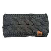 Brown Bear Knit Ear Warmer Headband