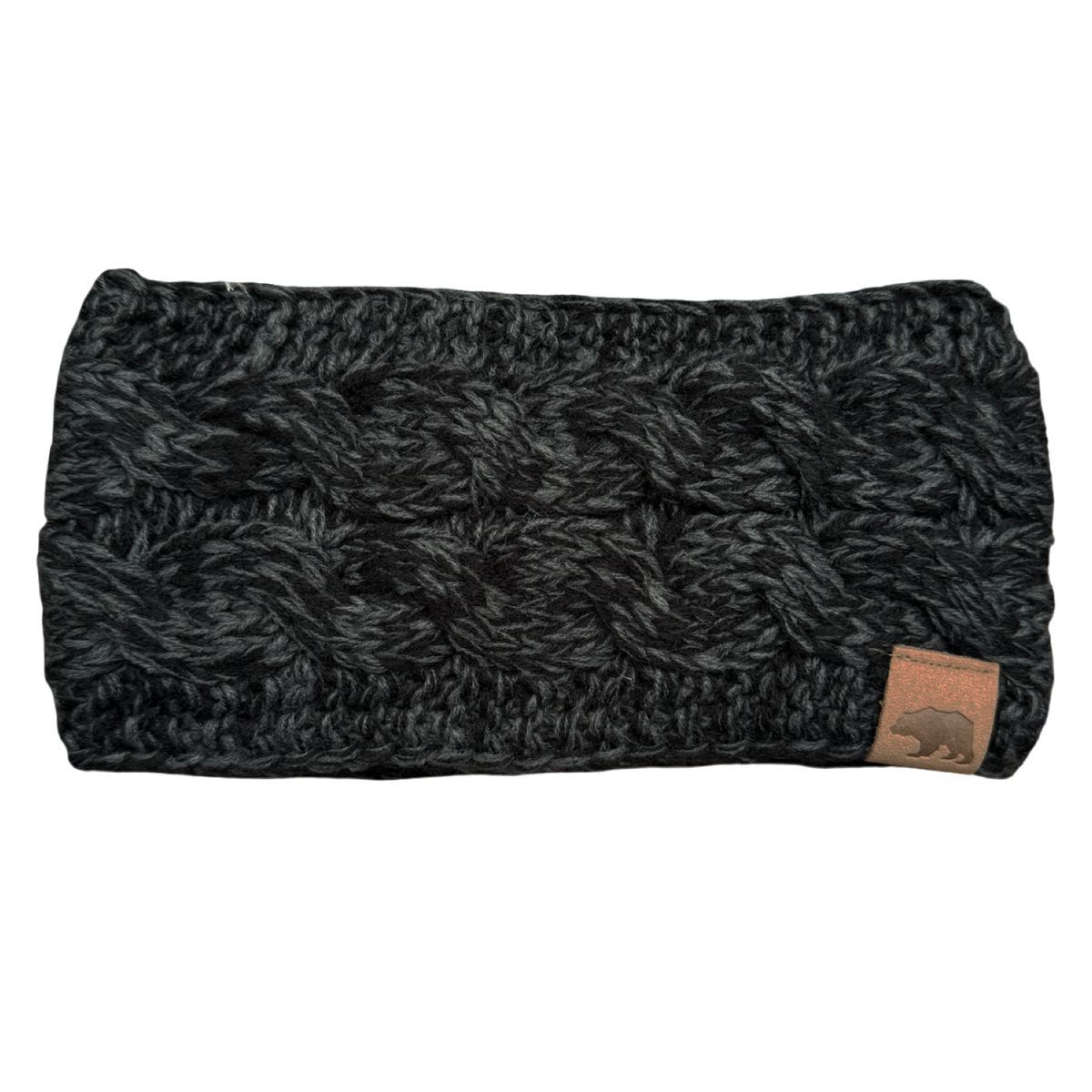 Brown Bear Knit Ear Warmer Headband