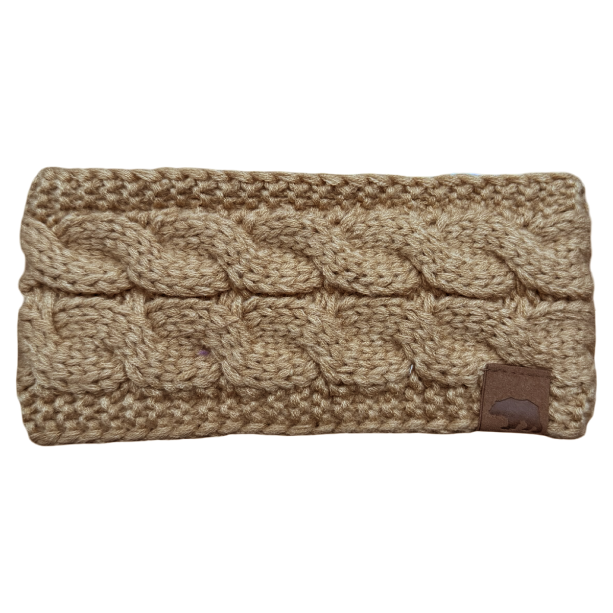 Brown Bear Knit Ear Warmer Headband