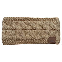 Brown Bear Knit Ear Warmer Headband
