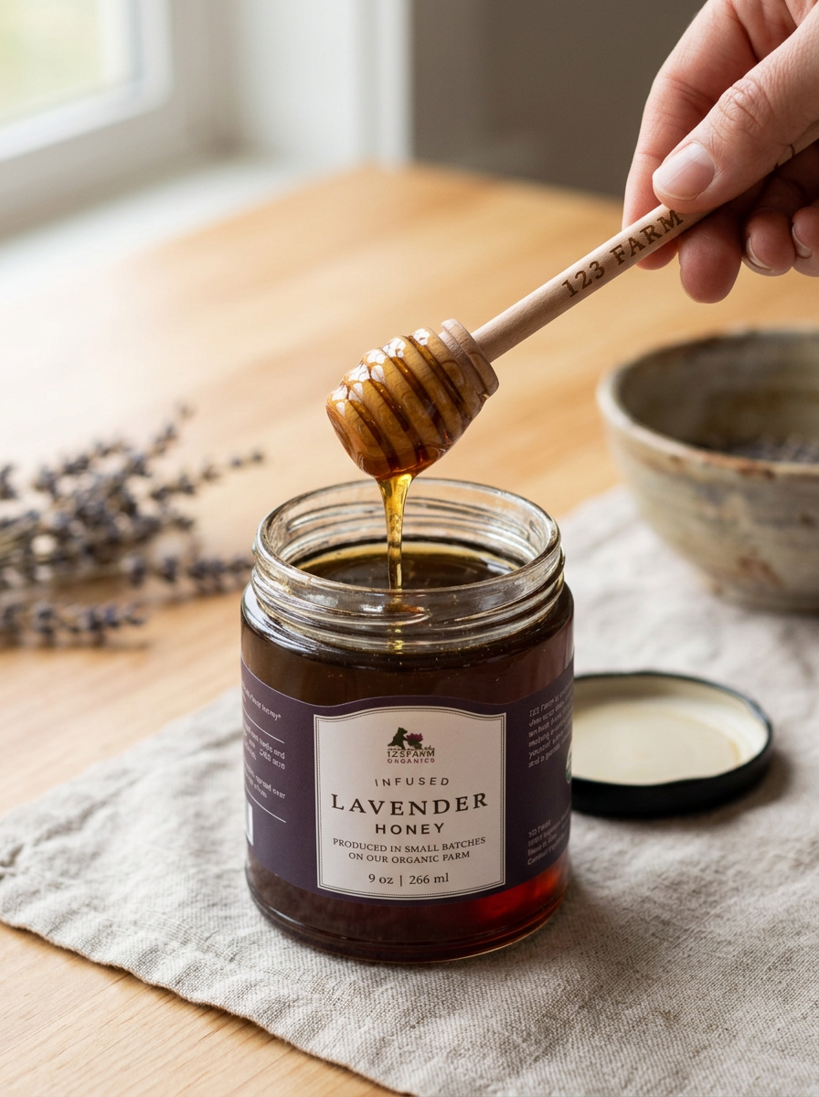 Wooden Honey Dipper Stick