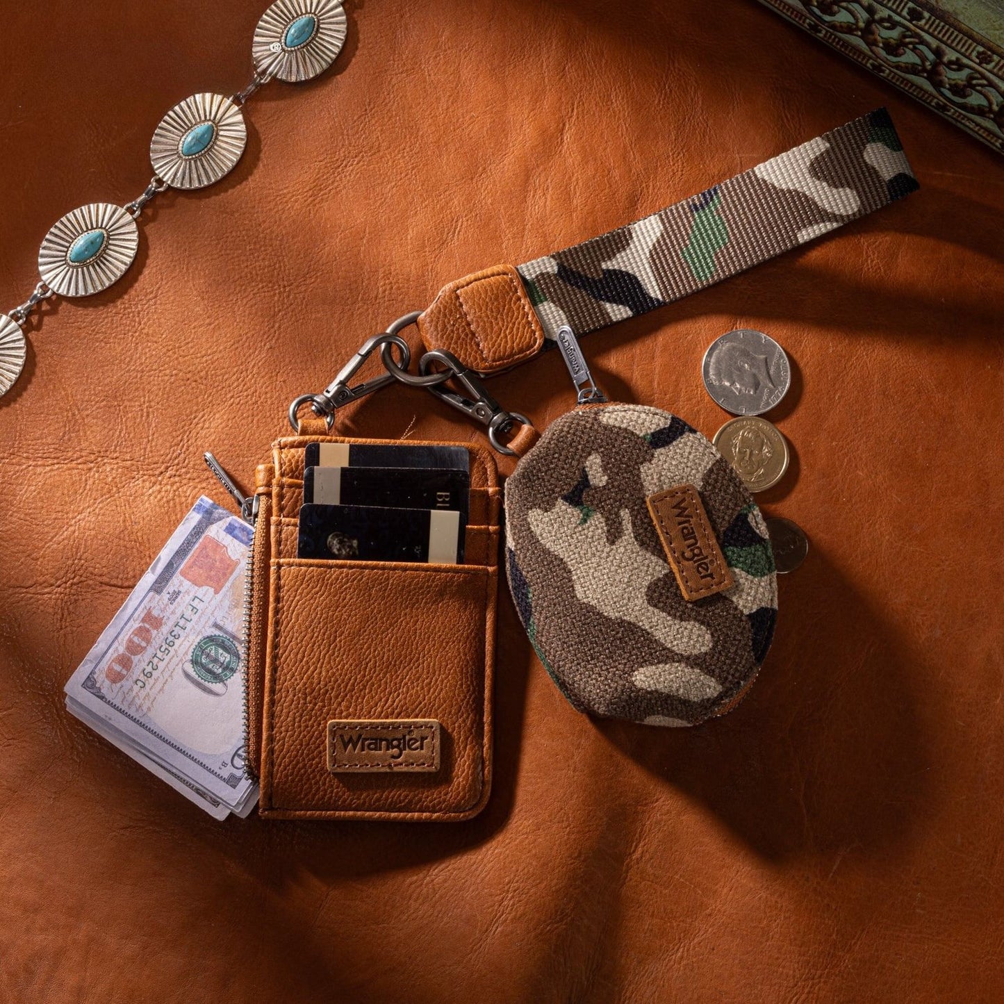 Southwestern Dual Pouch Wristlet