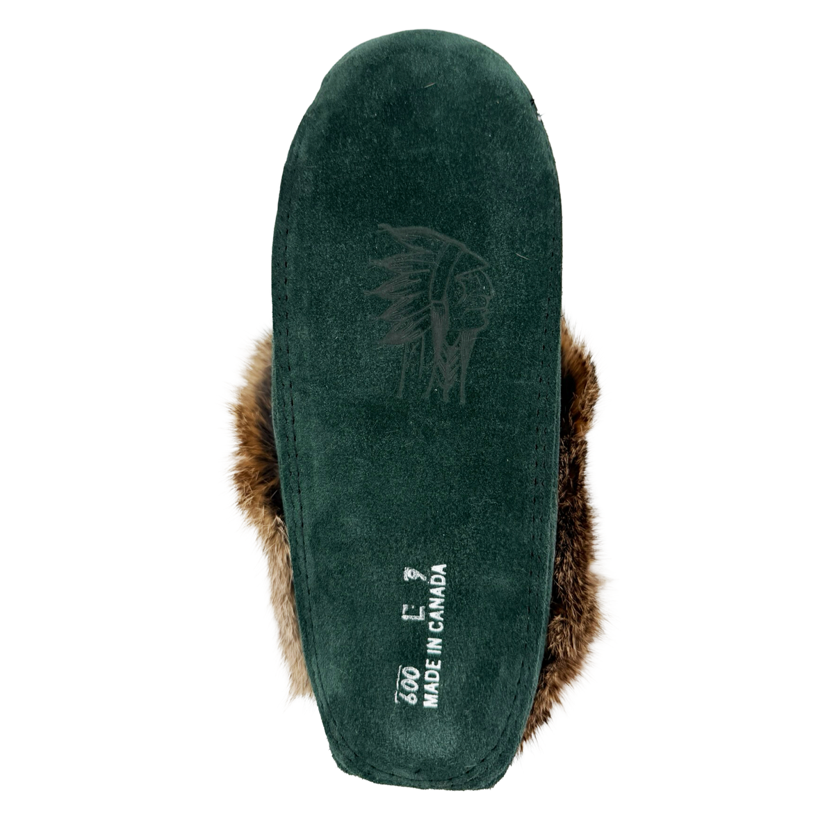 Women's Rabbit Fur Thunderbird Moccasin Slippers