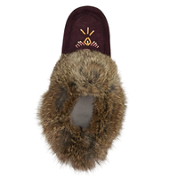 Women's Rabbit Fur Thunderbird Moccasin Slippers
