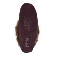 Women's Rabbit Fur Thunderbird Moccasin Slippers