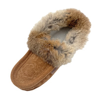 Women's Rabbit Fur Thunderbird Moccasin Slippers
