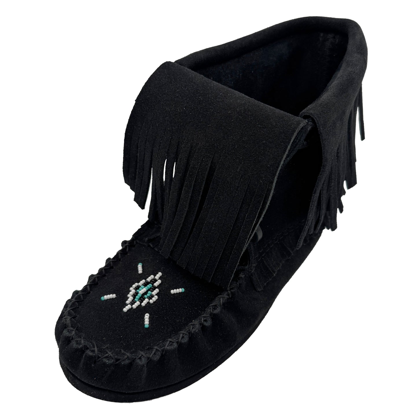 Women's Fringed Inca Suede Moccasin Boots